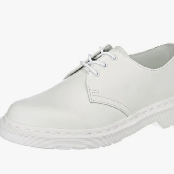 Dr. Martens Mono  White Oxford Leather Shoes - Picture 3 of 11